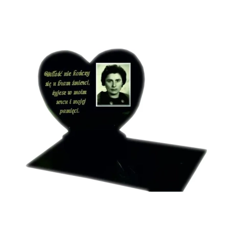 czarna podstawka na znicz z grawerem, znicz ze zdjęciem